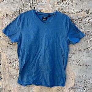 Hugo Boss V Neck T Shirts Blue Pima Cotton Bundle Of 2 Sz XL Regular Fit